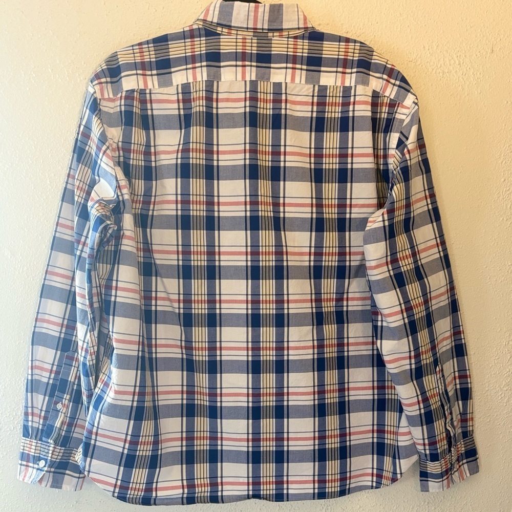 Preppy J. Crew  Plaid Slim Untucked Flex Washed Button  Long Sleeve Shirt XXL - Picture 2 of 5